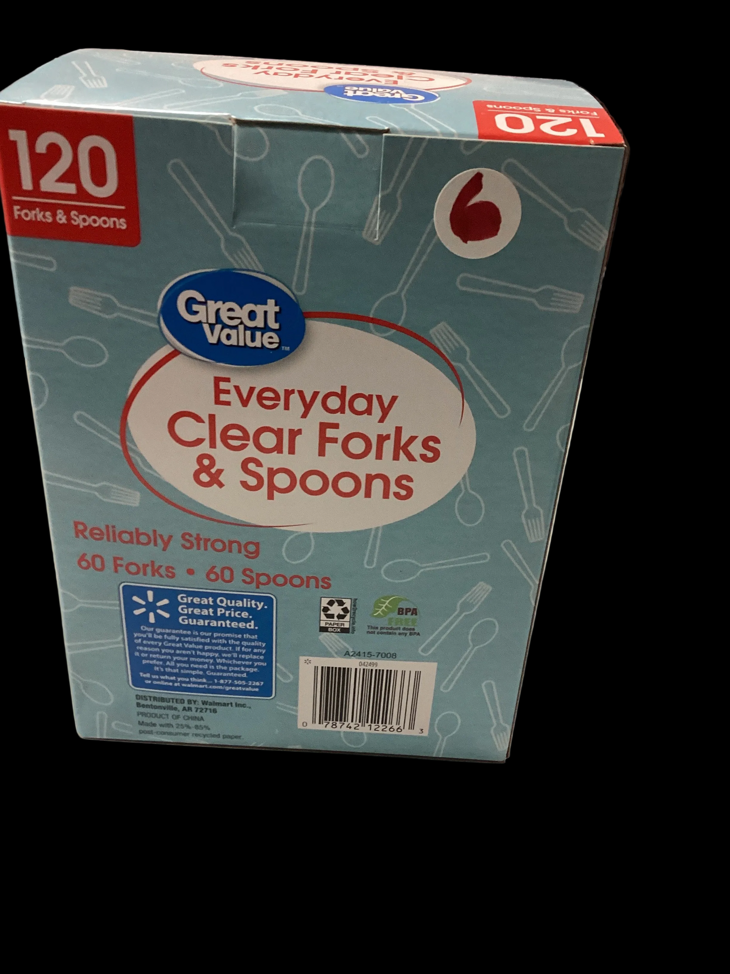 GV clear plastic forks & spoons