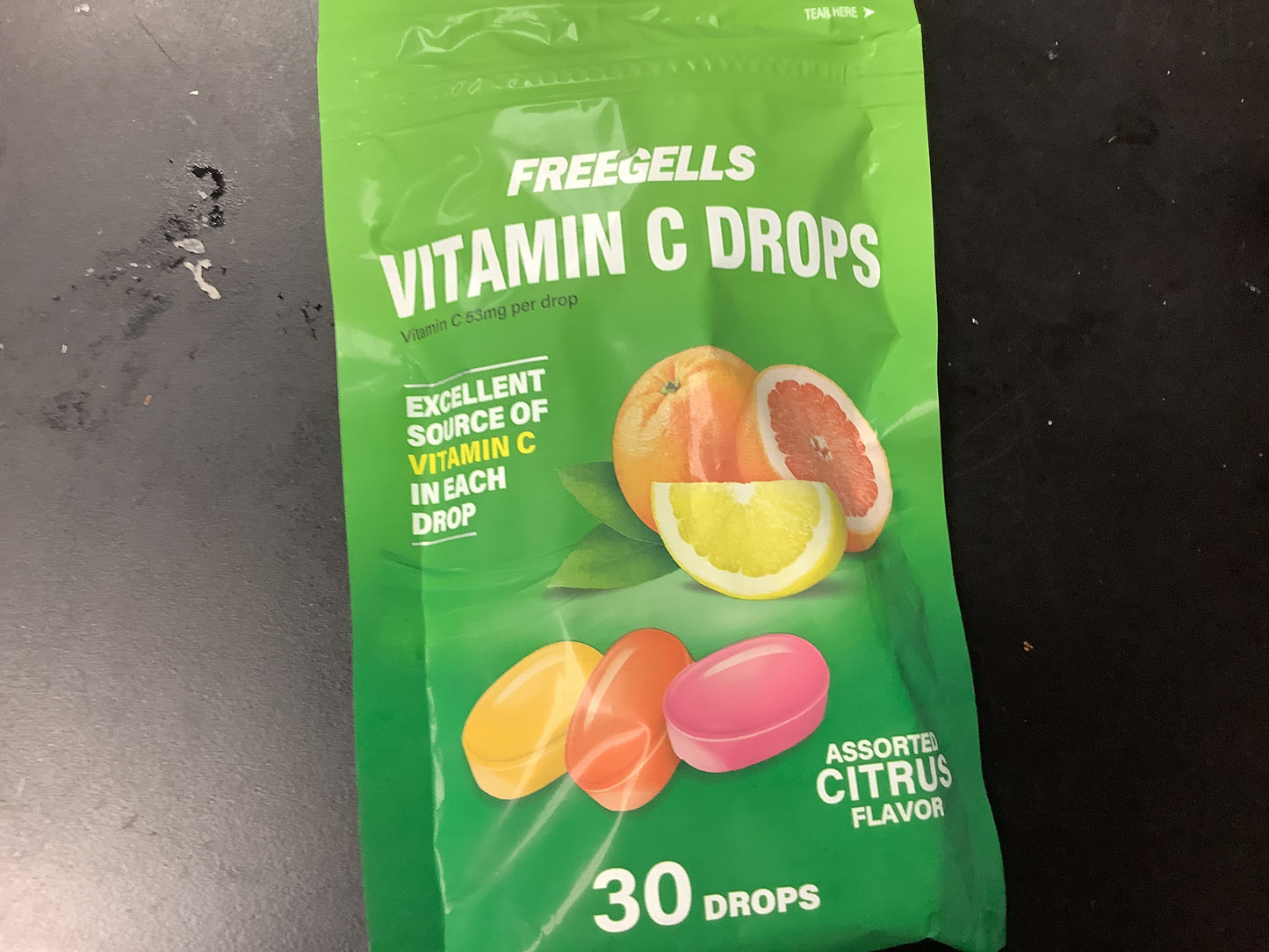 Freegells vitamin “C” cough drops