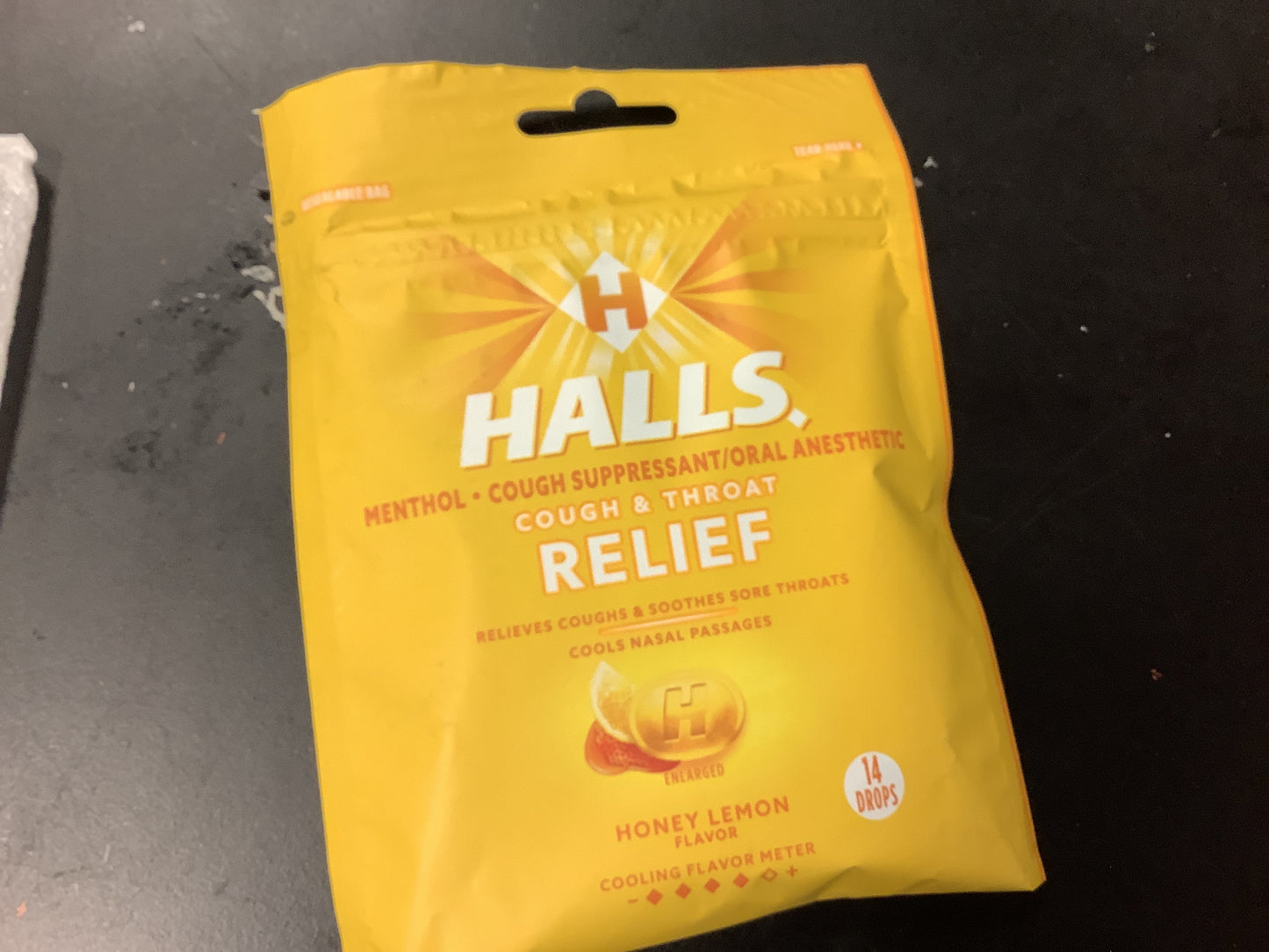 Halls cough drop