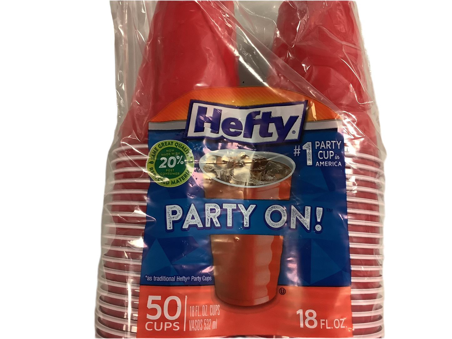 Hefty Plastic Cups 18oz