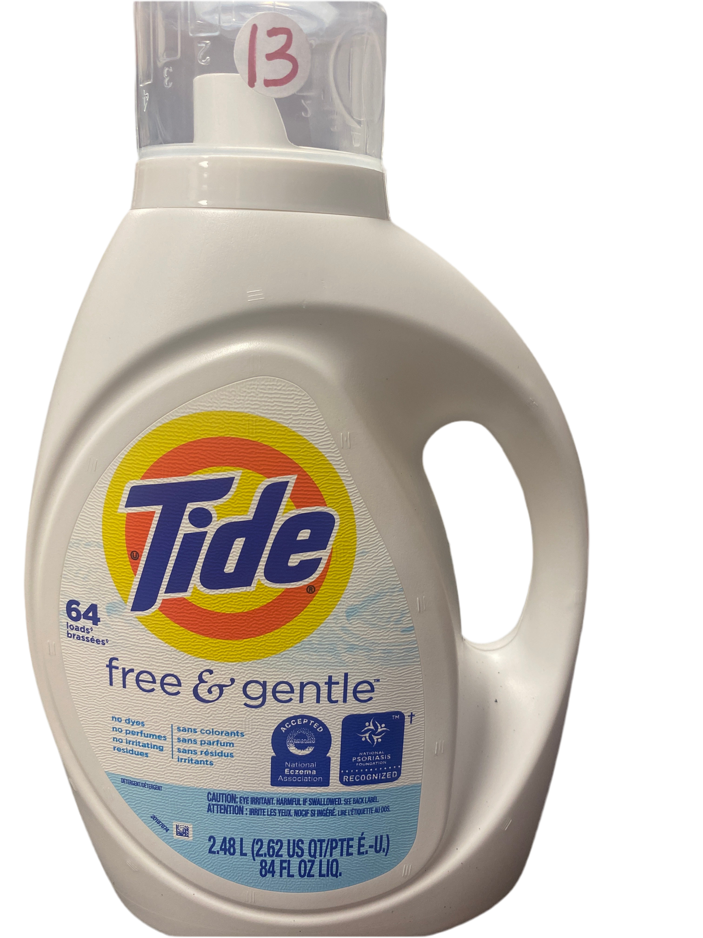 Tide free n clear 84 oz (64 loads)