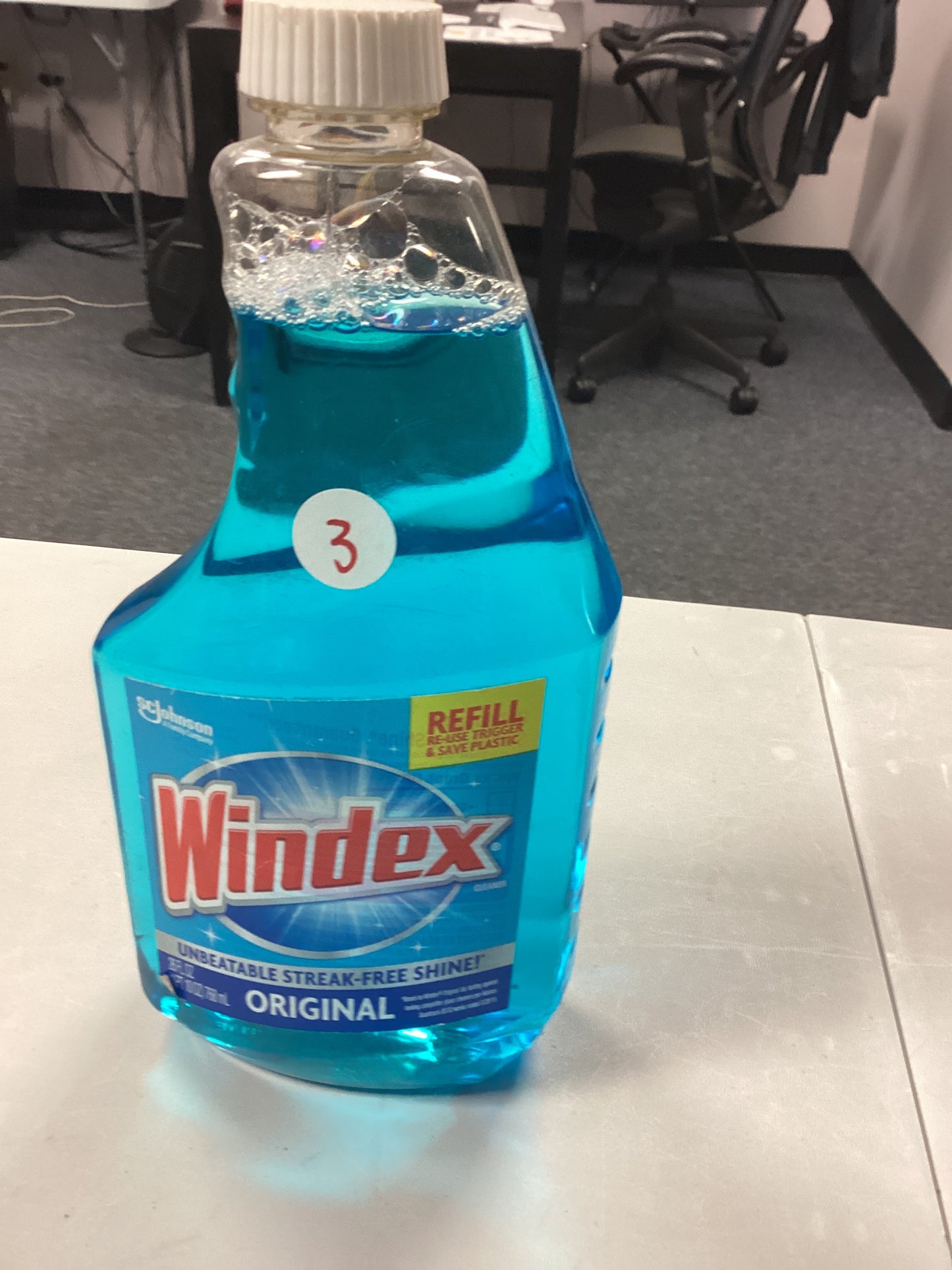 Winded glass cleaner refill