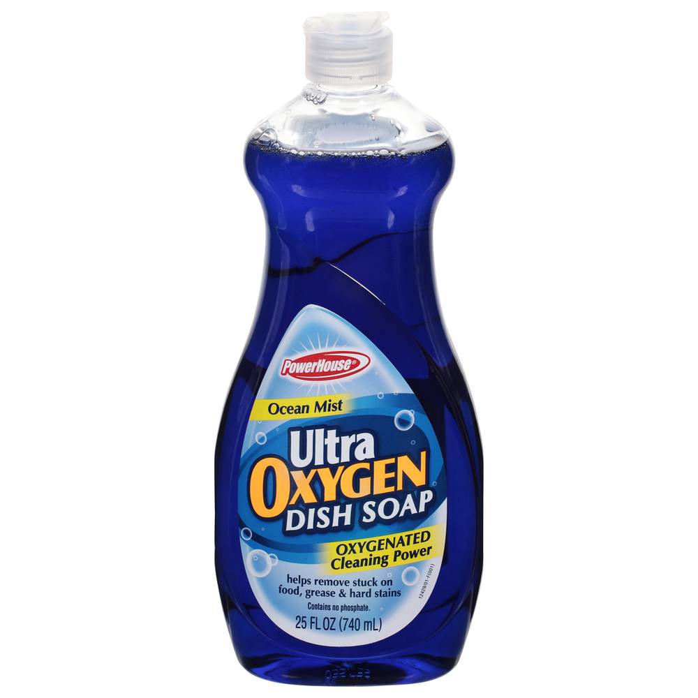 PowerHouse Ultra Oxygen Dish Soap, Ocean Mist (25 fl oz)