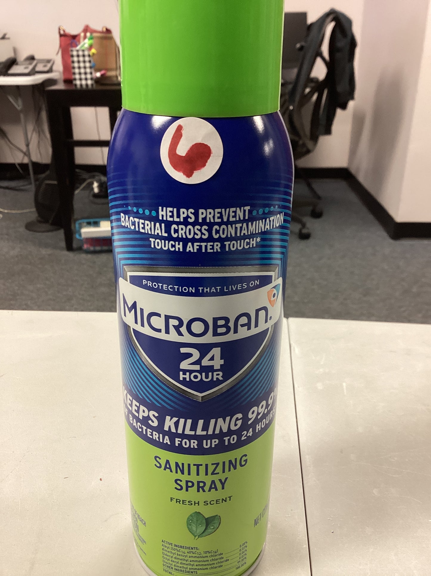 Microban sanitizing spray