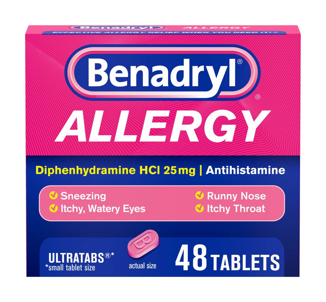 Benadryl Allergy Diphenhydramine Hci/Antihistamine Tablets (variety qty)