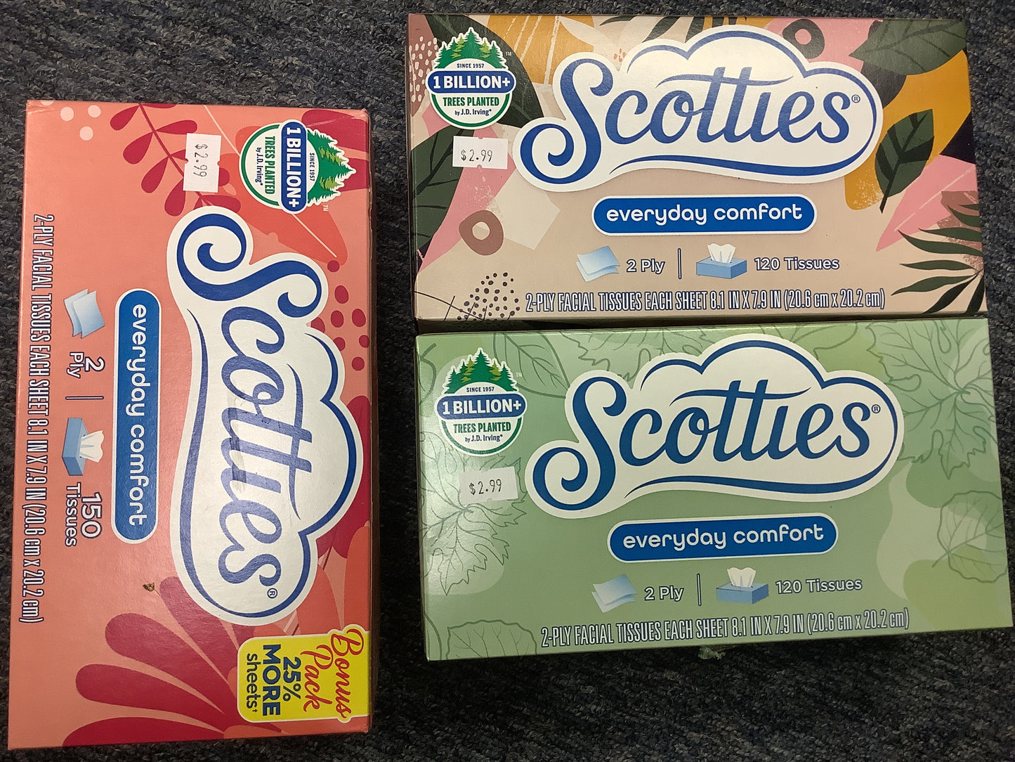 SCOTTIES FACIAL TISSUE (VARIETIES)