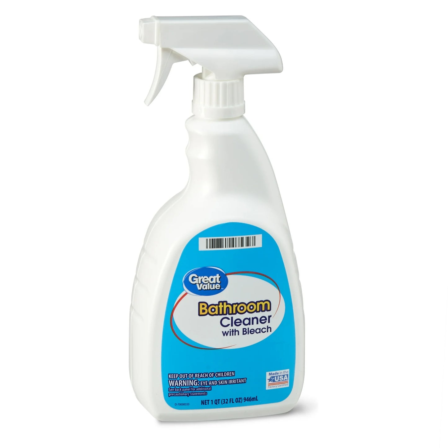 Great Value Bathroom Cleaner with Bleach spray