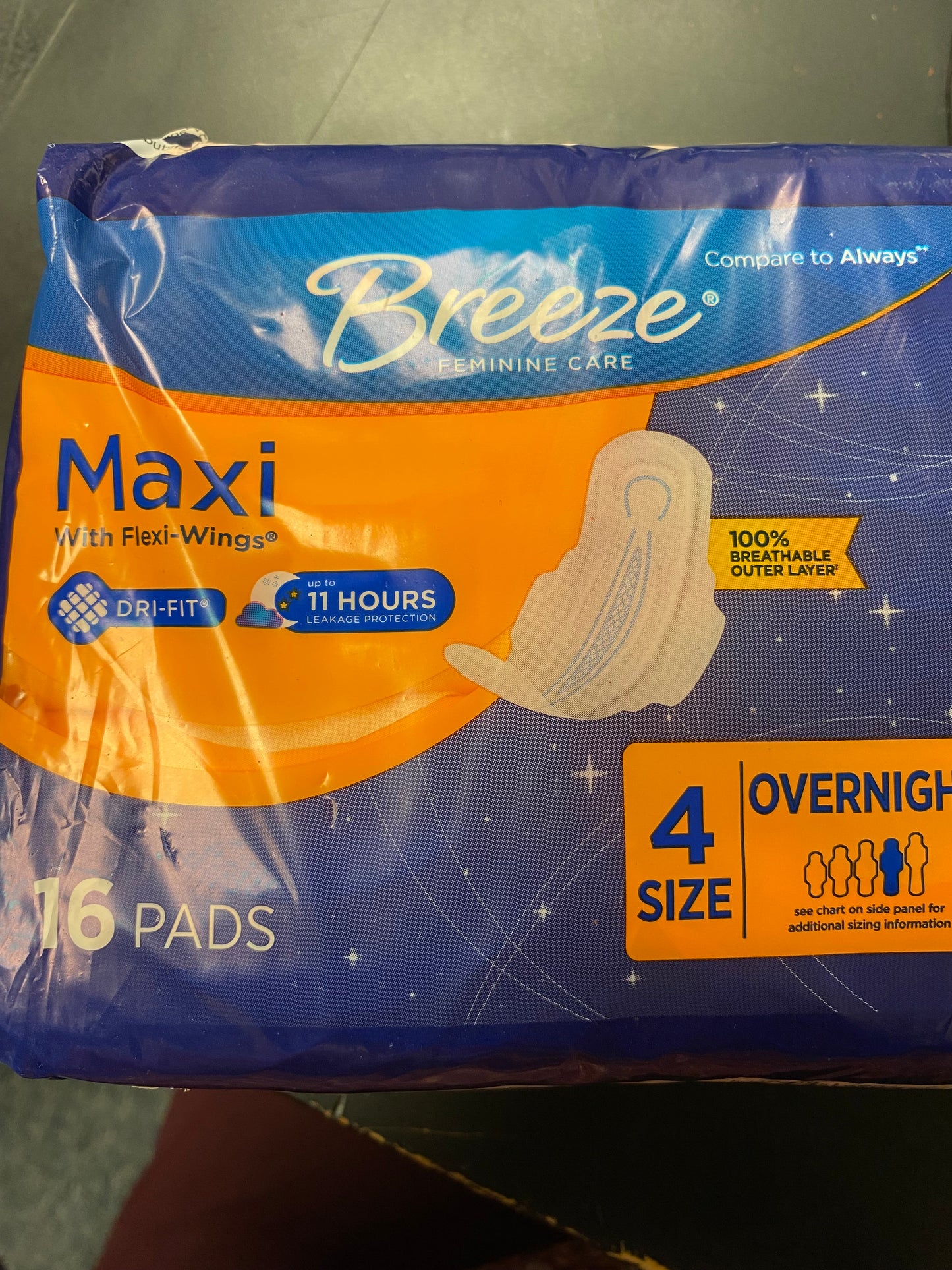 Breeze maxi w/ wings 16 pack
