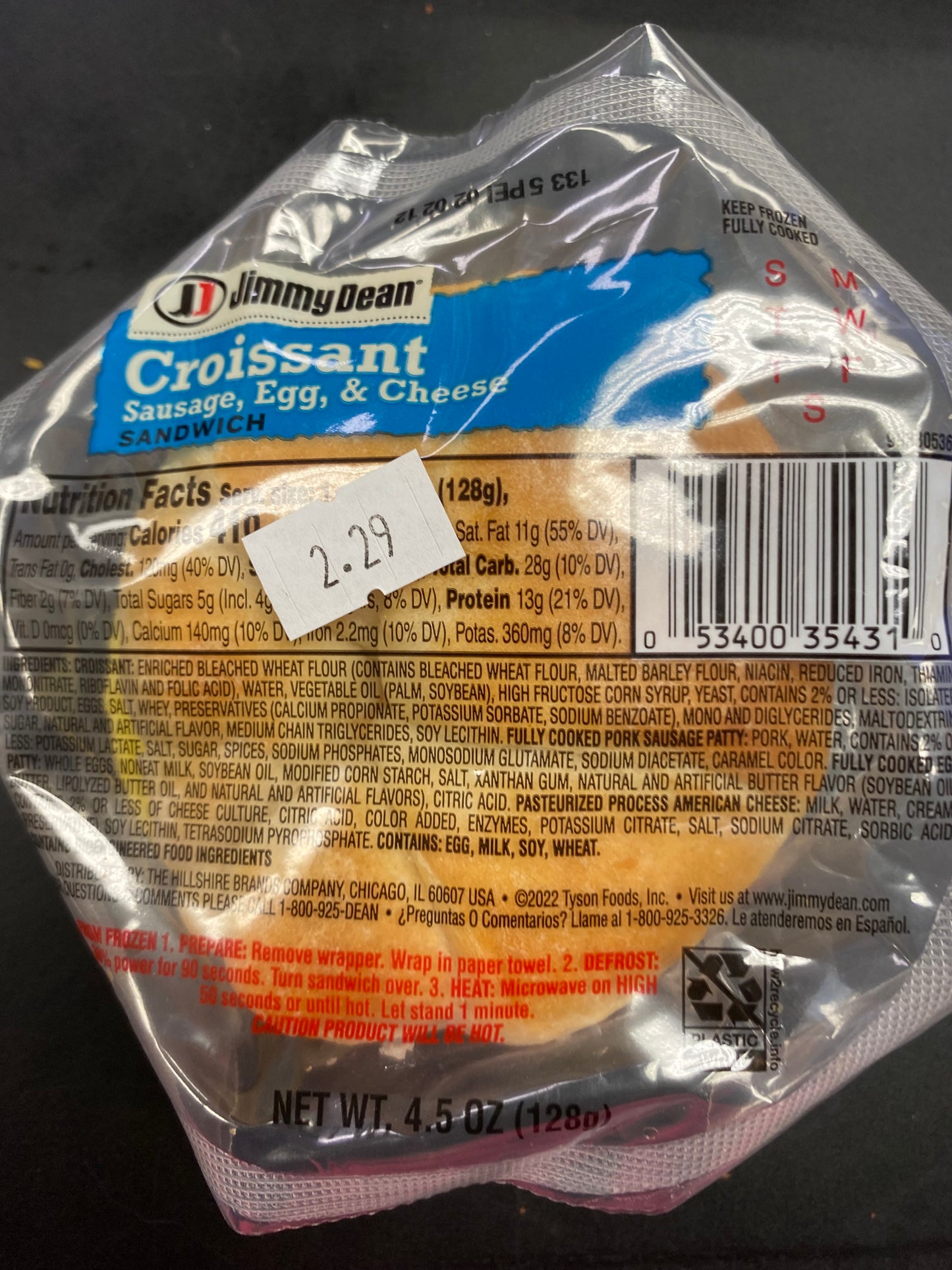 Jimmy Dean Sausage, Egg, and Cheese Croissant Sandwiches