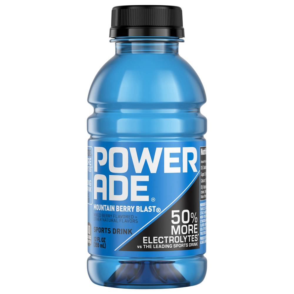 Powerade Electrolytes Sports Drink, Mtn Berry Blast (12 fl oz)