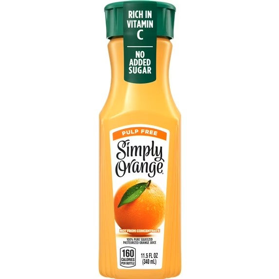 Simply Orange Pulp Free Orange Juice (sizes)