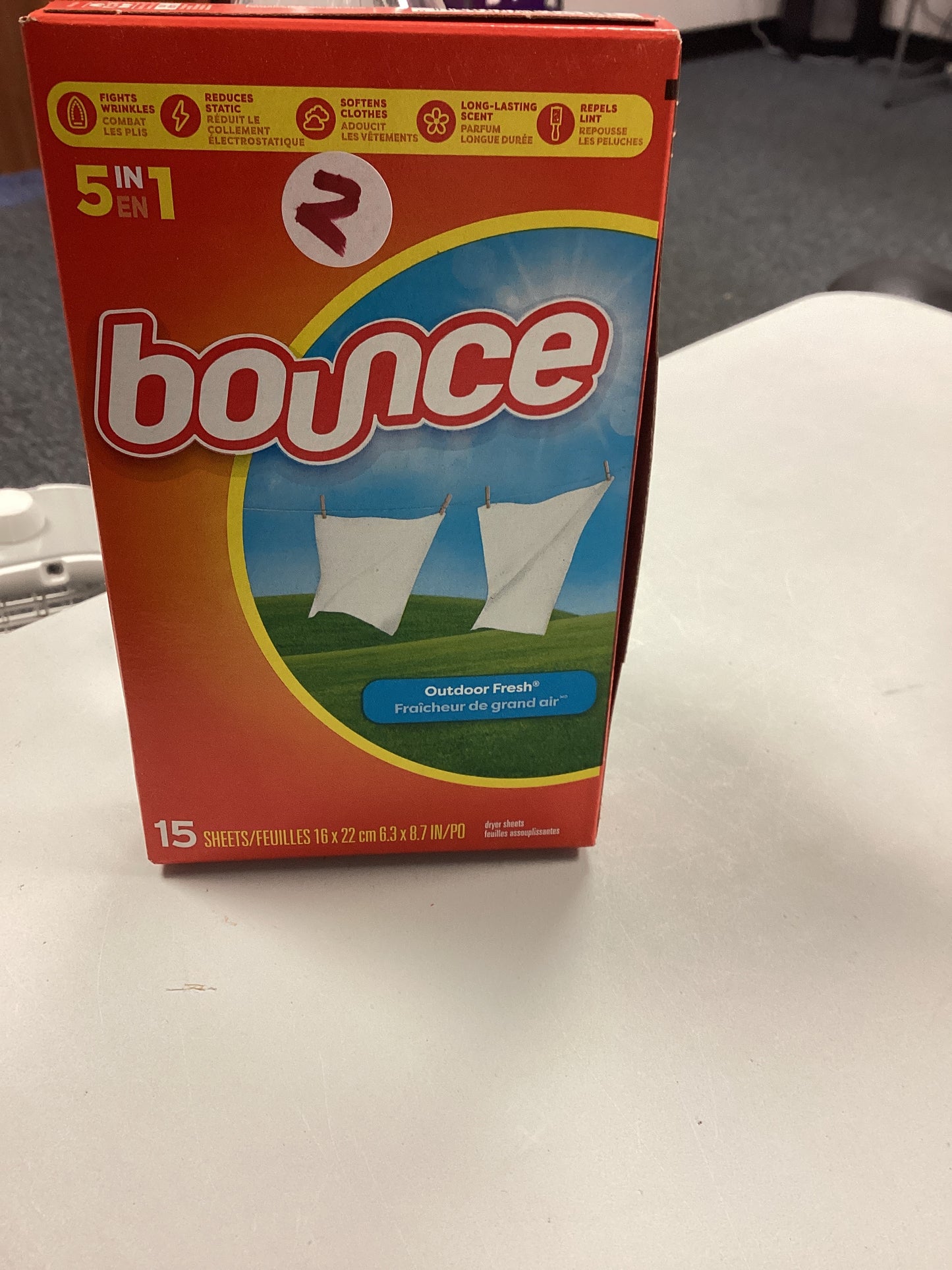 Bounce dryer sheets (15 sheets)
