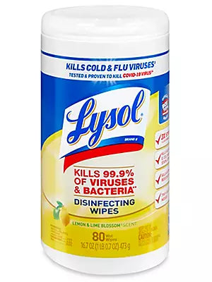 Lysol® Disinfecting Wipes - Lemon & Lime Blossom Scent, 80 ct