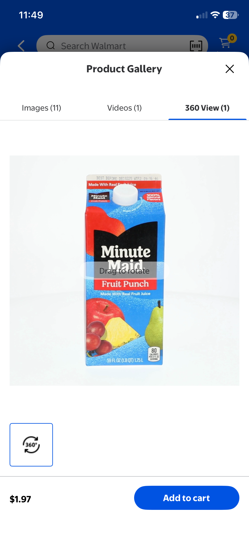 Minute Maid Orange Juice 10oz