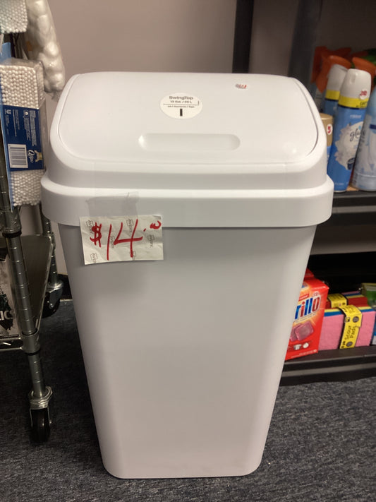 Swing top trash can 13gal