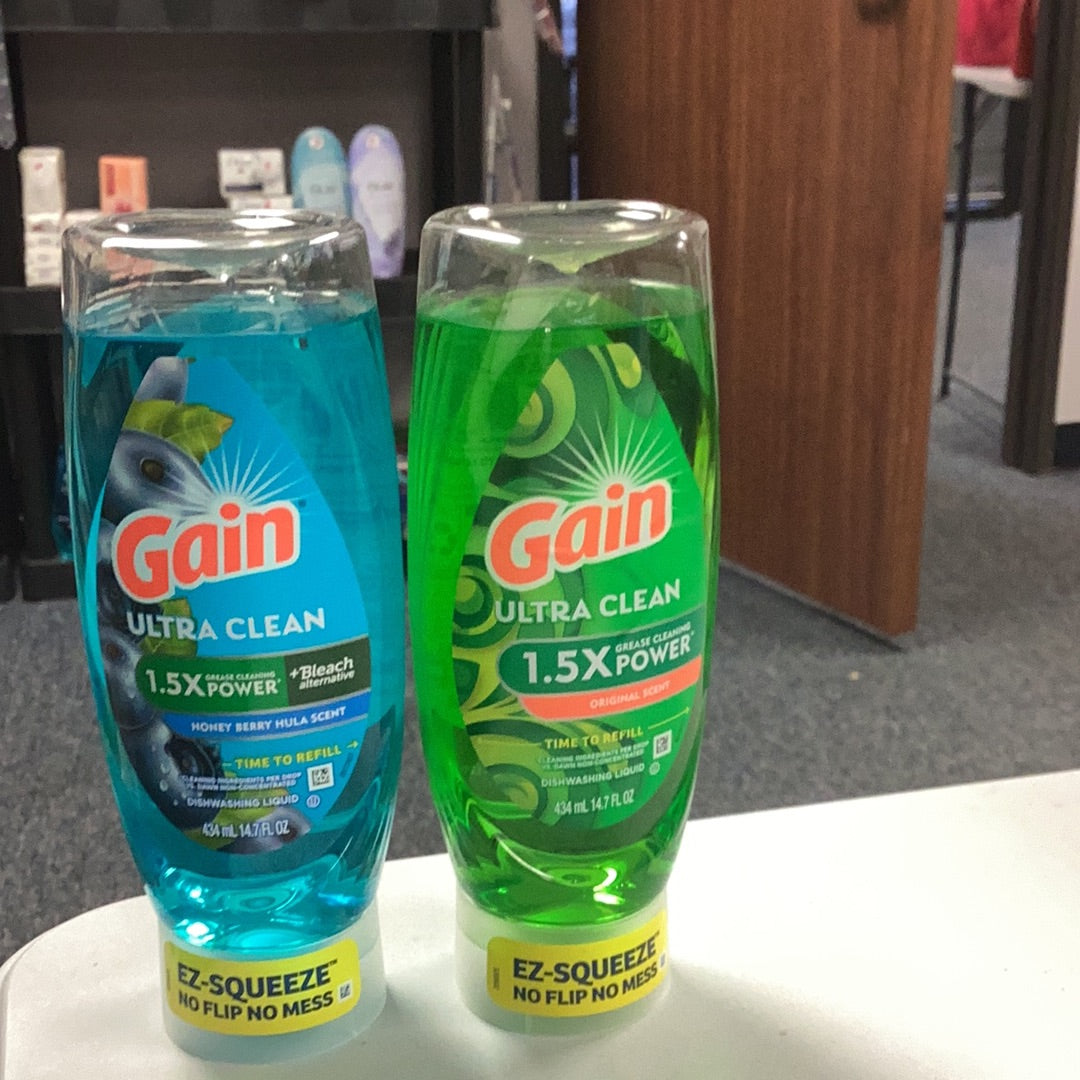 GAIN dish detergent (14.7oz)