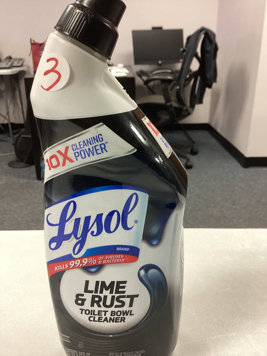 Lysol lime & rust toilet bowl cleaner and Regular