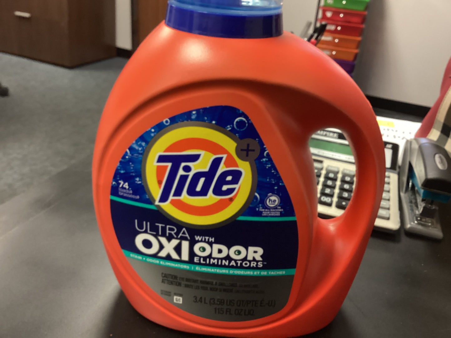 Tide ultra Oxi laundry detergent