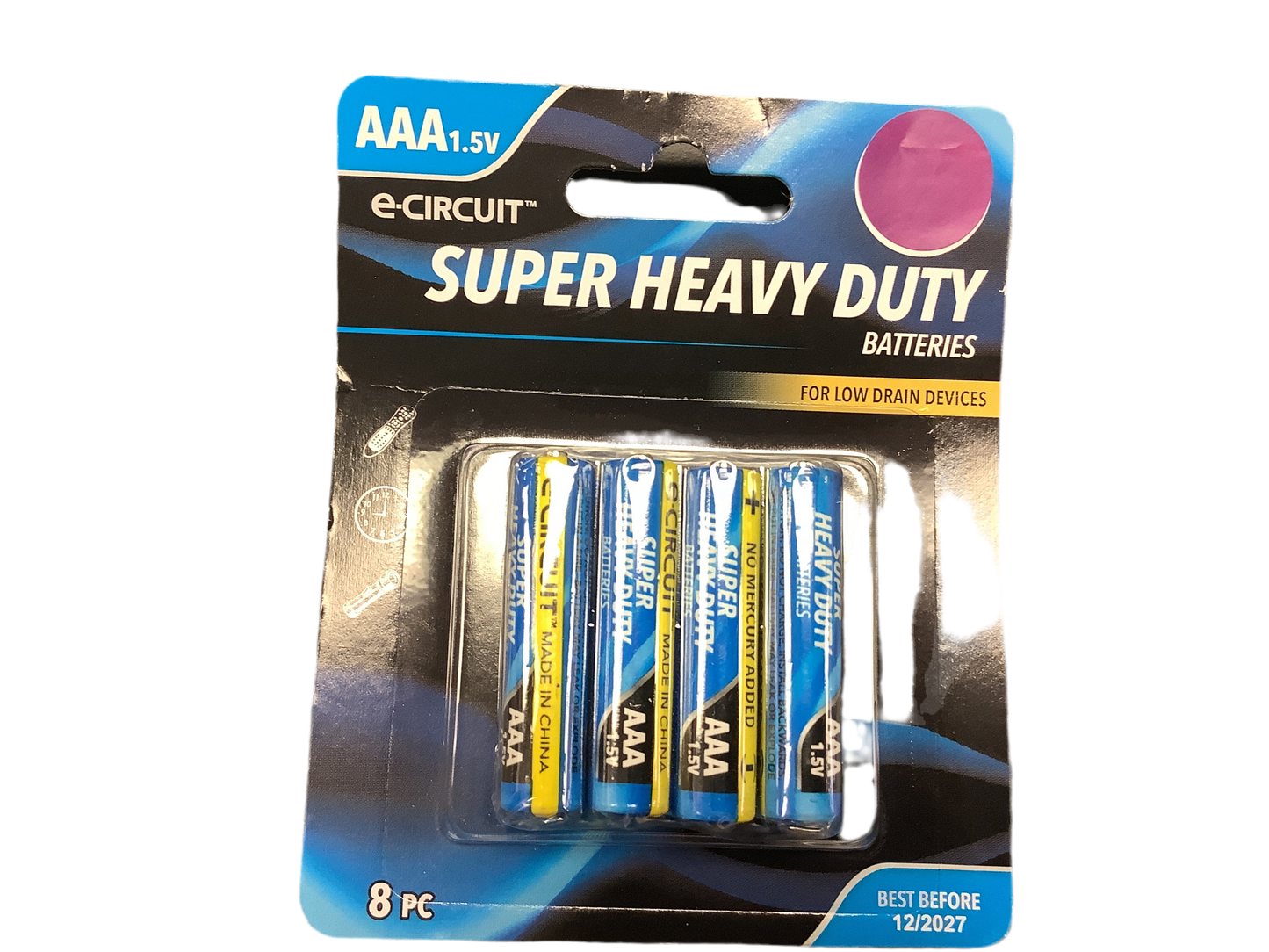 E-circuit Super heavy duty batteries (8pk)