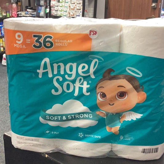 Angel soft 9=36 rolls toilet paper