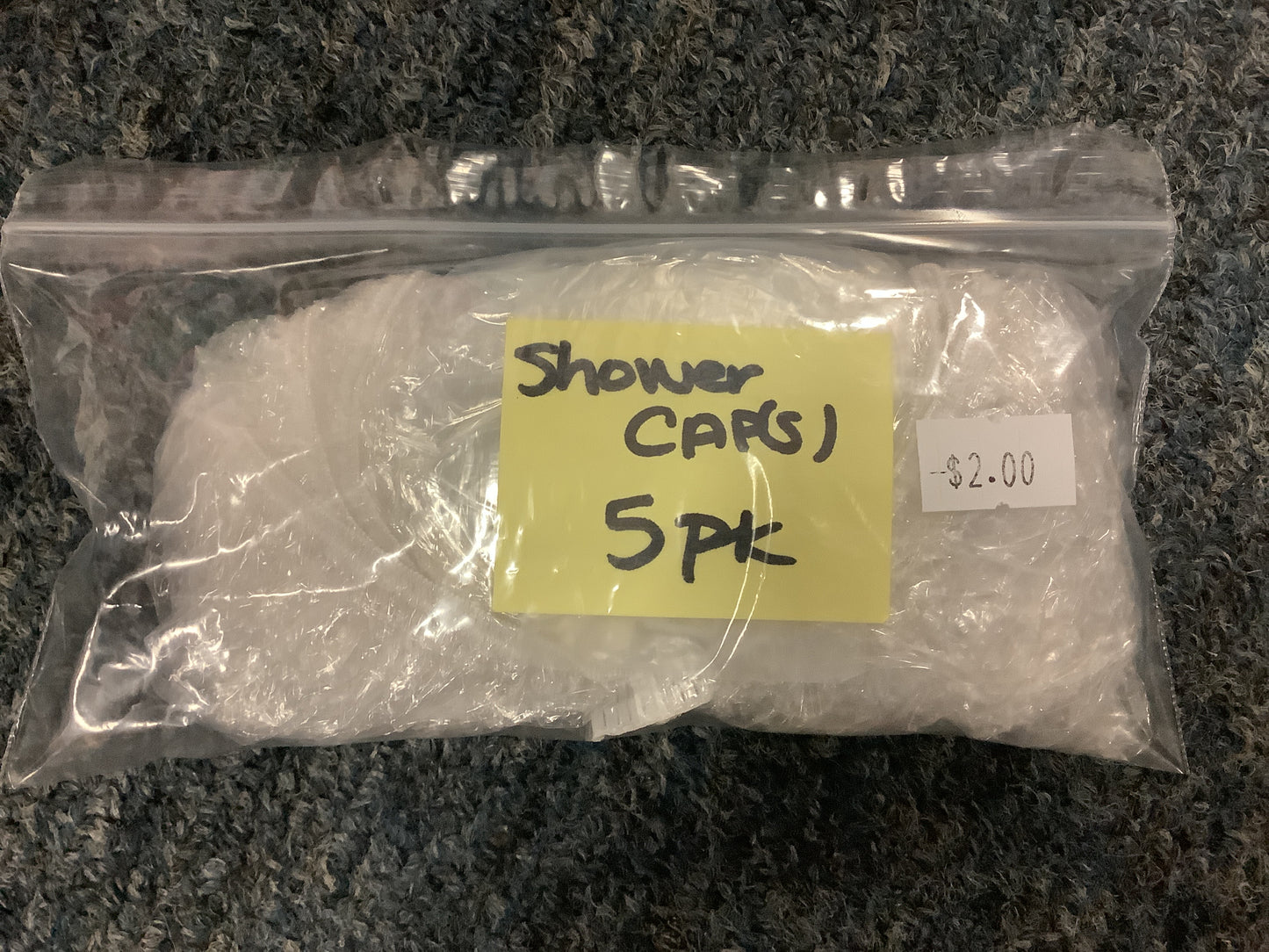 Plastic disposable Shower caps (5pk)