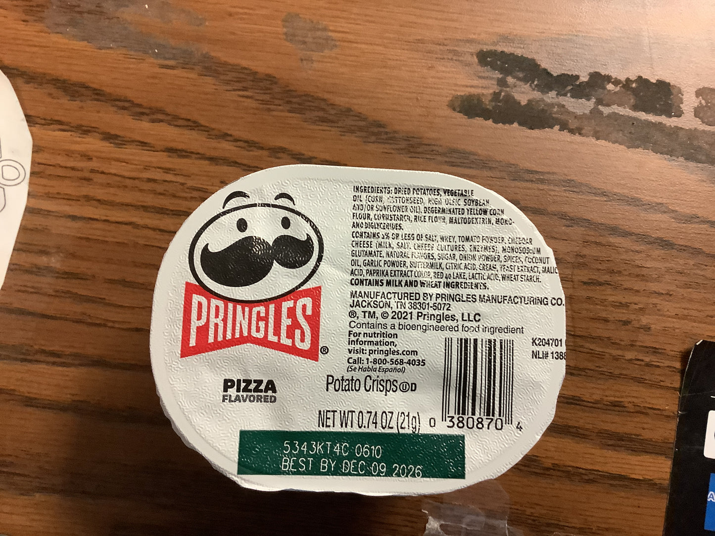 Pringles chips (mini) sour cream & onion