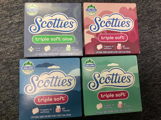 SCOTTIES FACIAL TISSUE (VARIETIES)