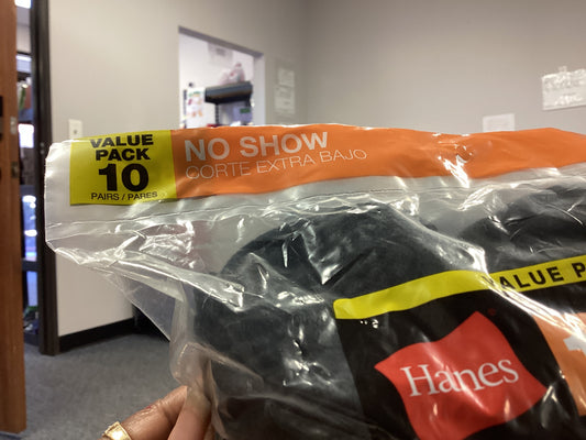 Hanes men socks “NO Show” 6-12