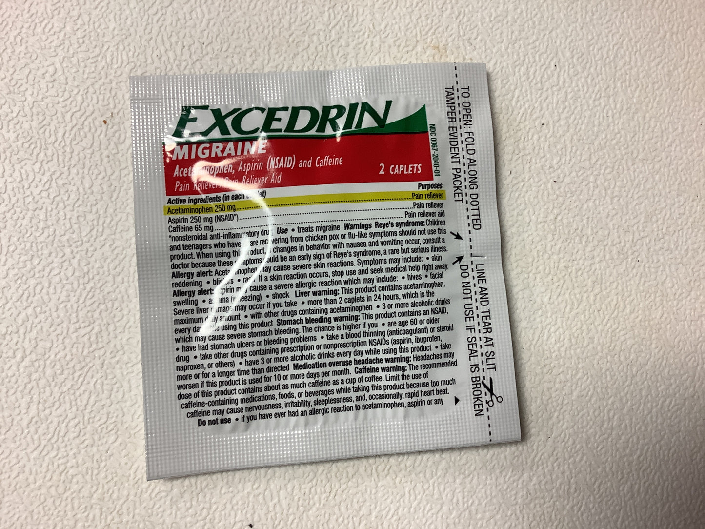 Excedrin migraine 2pk