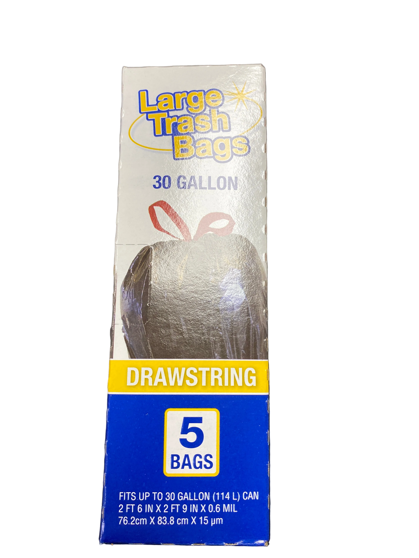 Tall Kitchen trash bags Drawstring 30 gal 5ct