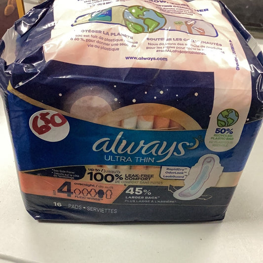 Always ultra thin pads