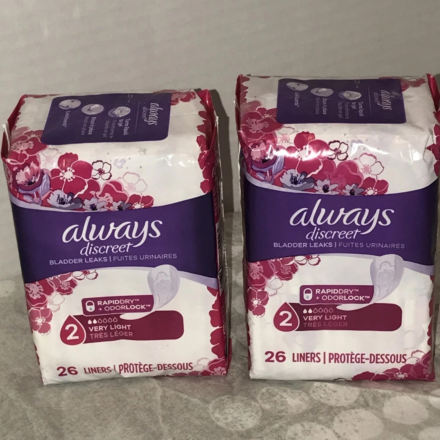 Always Discreet Liners Reg Length 26 Ct (ea.) Very Light Bladder Protect