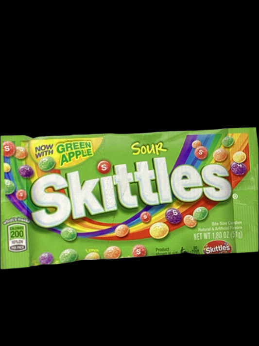 Skittles candy green apple