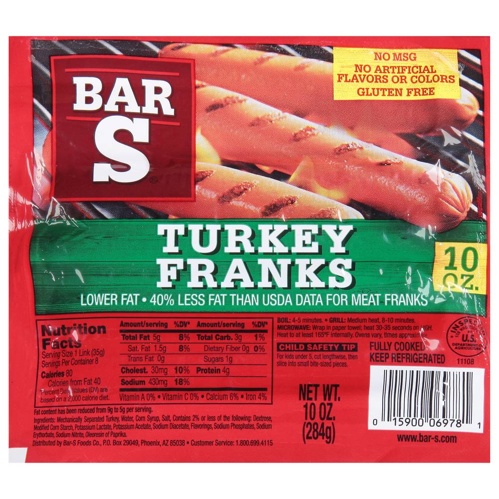 Bar S Turkey franks