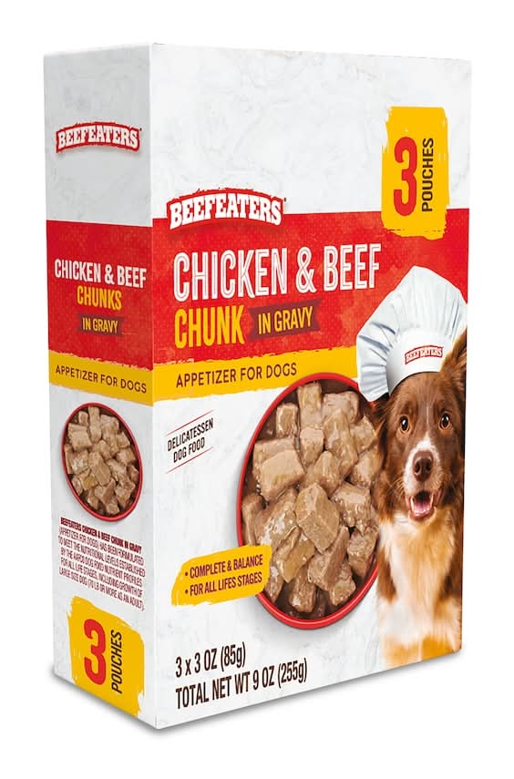 Beefeaters Chicken & Beef Chunks in Gravy Wet Dog Food (3 x 3 oz)
