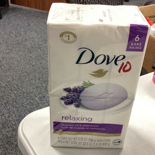 DOVE relaxing 6pk bar soap