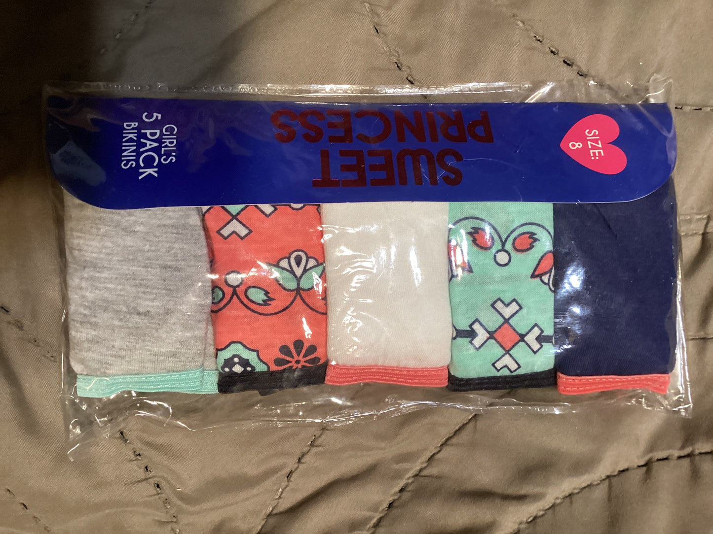 Sweet princess girls 5 pk bikinis (sz 10)