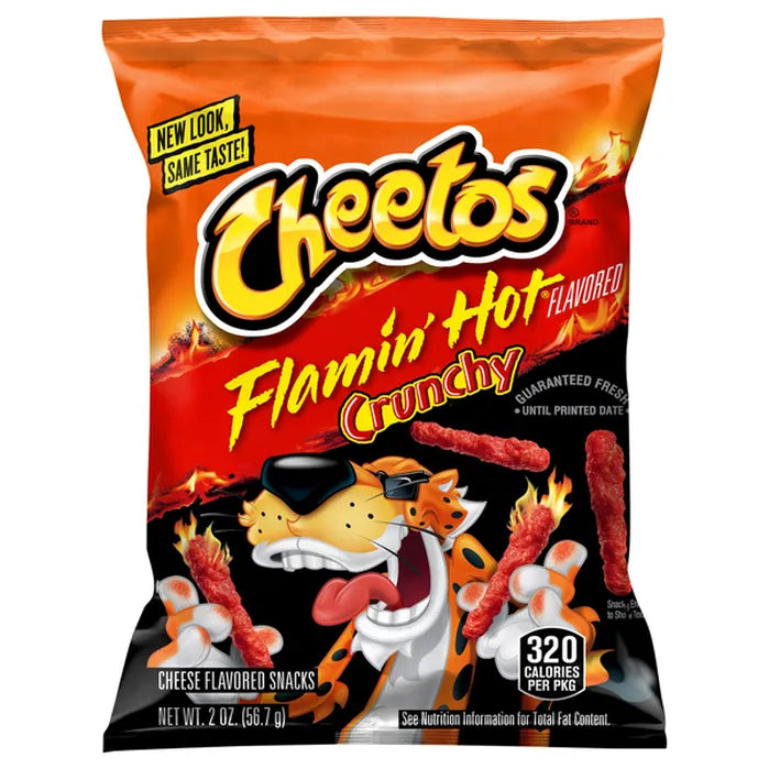 Cheetos flamin hot crunchy