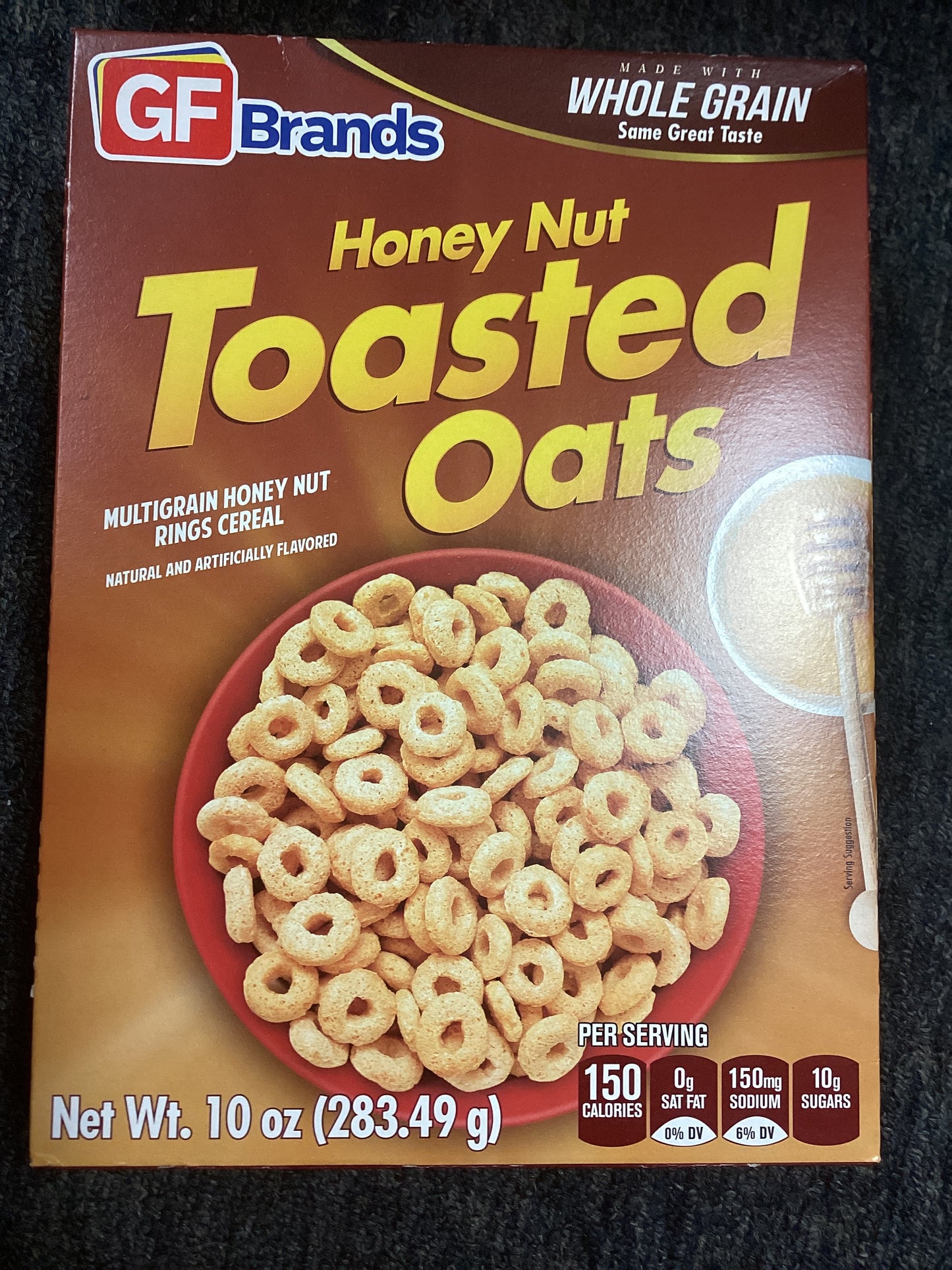 GF Brands Honey Nut Toasted Oats cereal