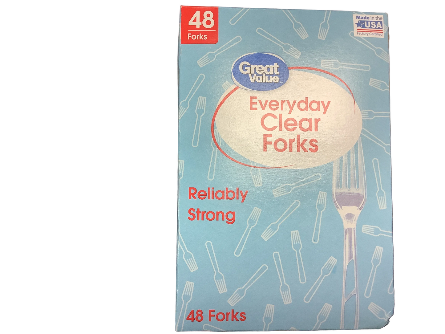 GV clear plastic forks & spoons