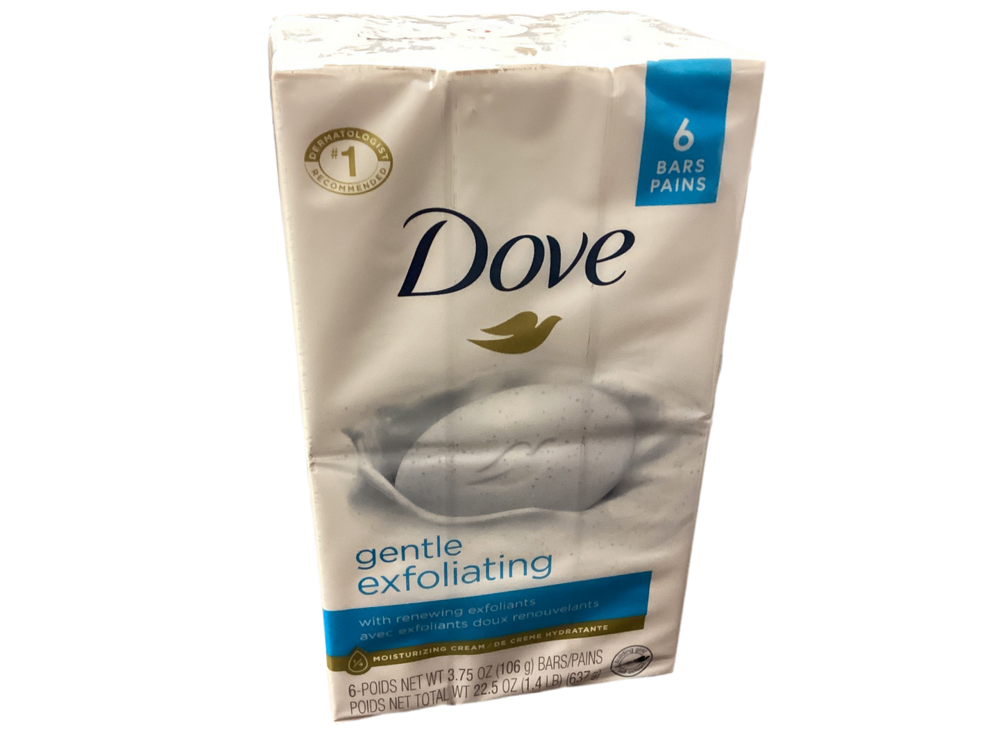 DOVE GENTLE EXFOLIATING 6pk bar soap