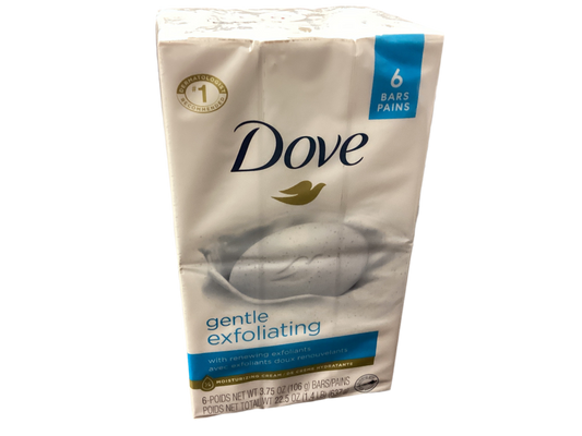DOVE GENTLE EXFOLIATING 6pk bar soap