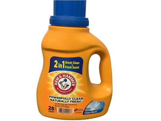 Arm & Hammer laundry detergent (blue top)