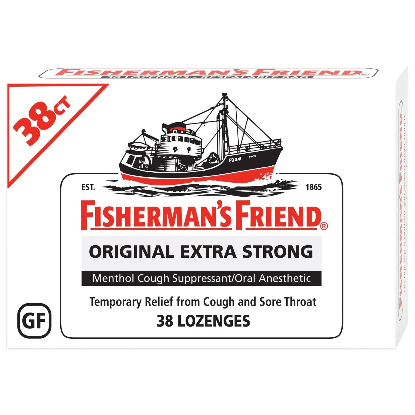 Fisherman’s Friend Original Extra Strong Cough Lozenges, All Natural, 38 Count (Pack of 1)