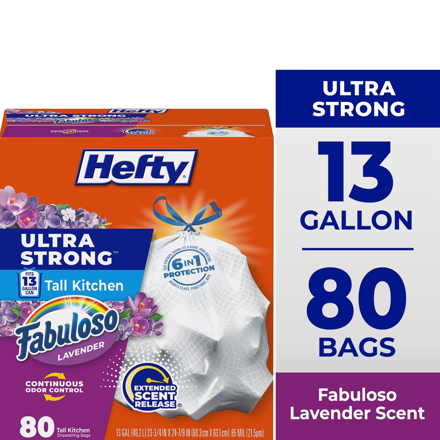Hefty 13 Gallon Scented Tall Kitchen Trash Bags (80ct)