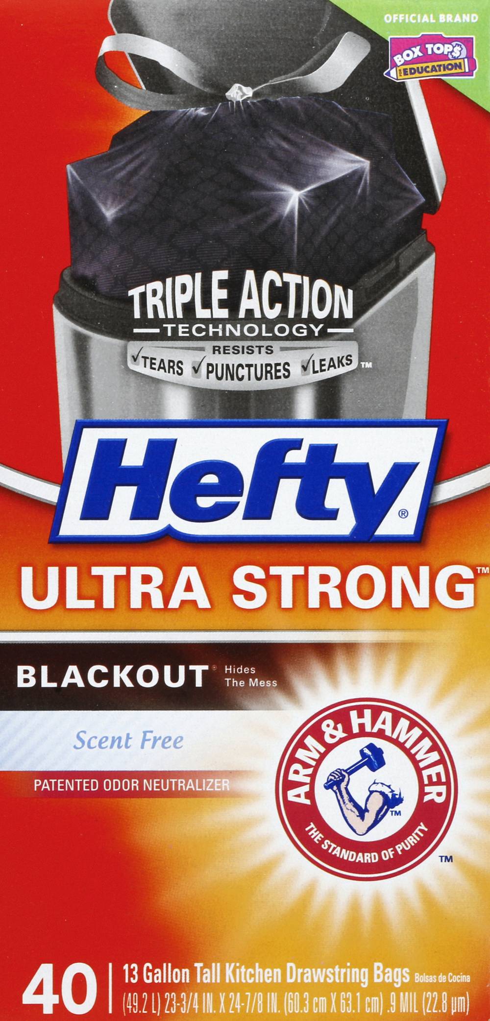 Hefty Ultra Strong Tall Kitchen Trash Drawstring Bags 40 ct (varieties)