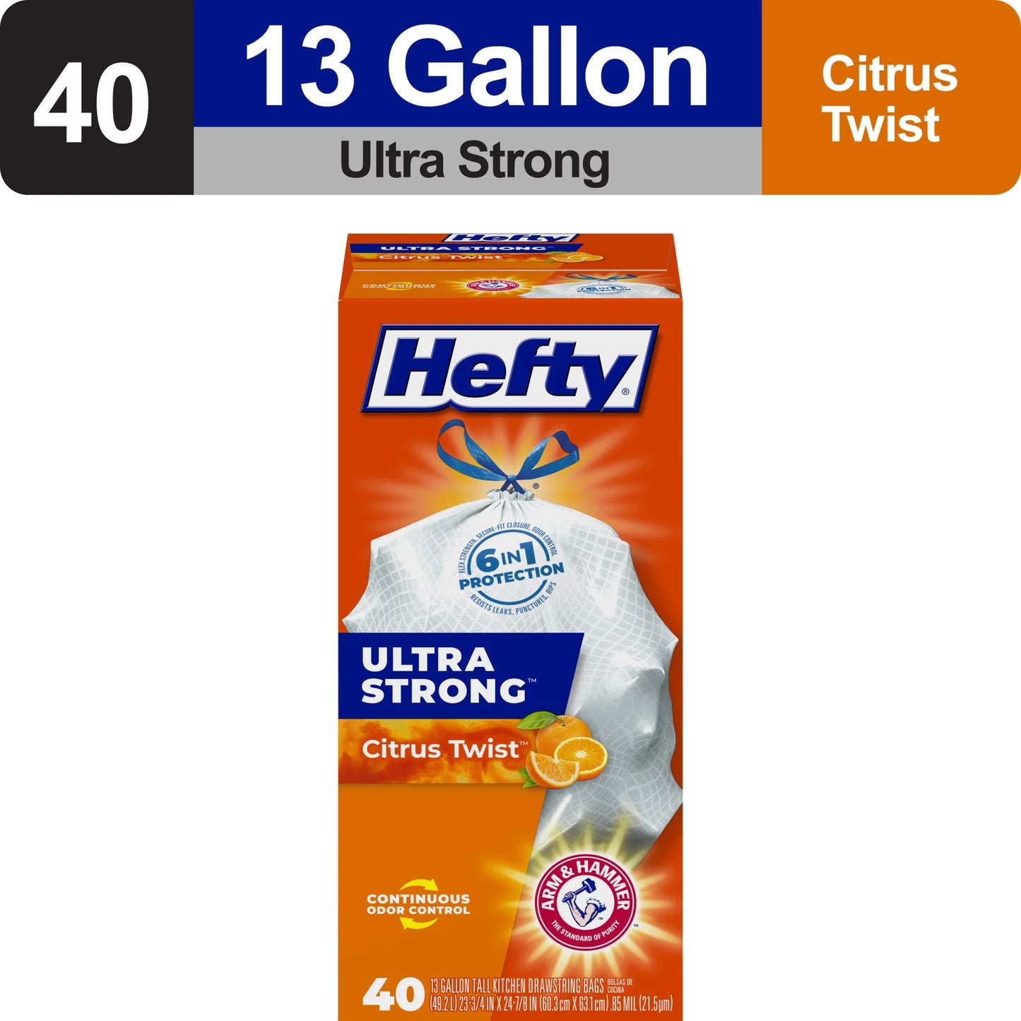 Hefty Ultra Strong Tall Kitchen Trash Drawstring Bags 40 ct (varieties)