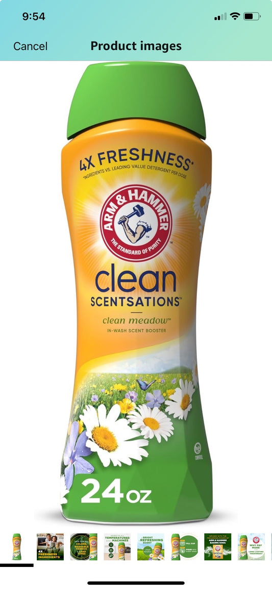 Arm & Hammer scent booster (clean meadows)