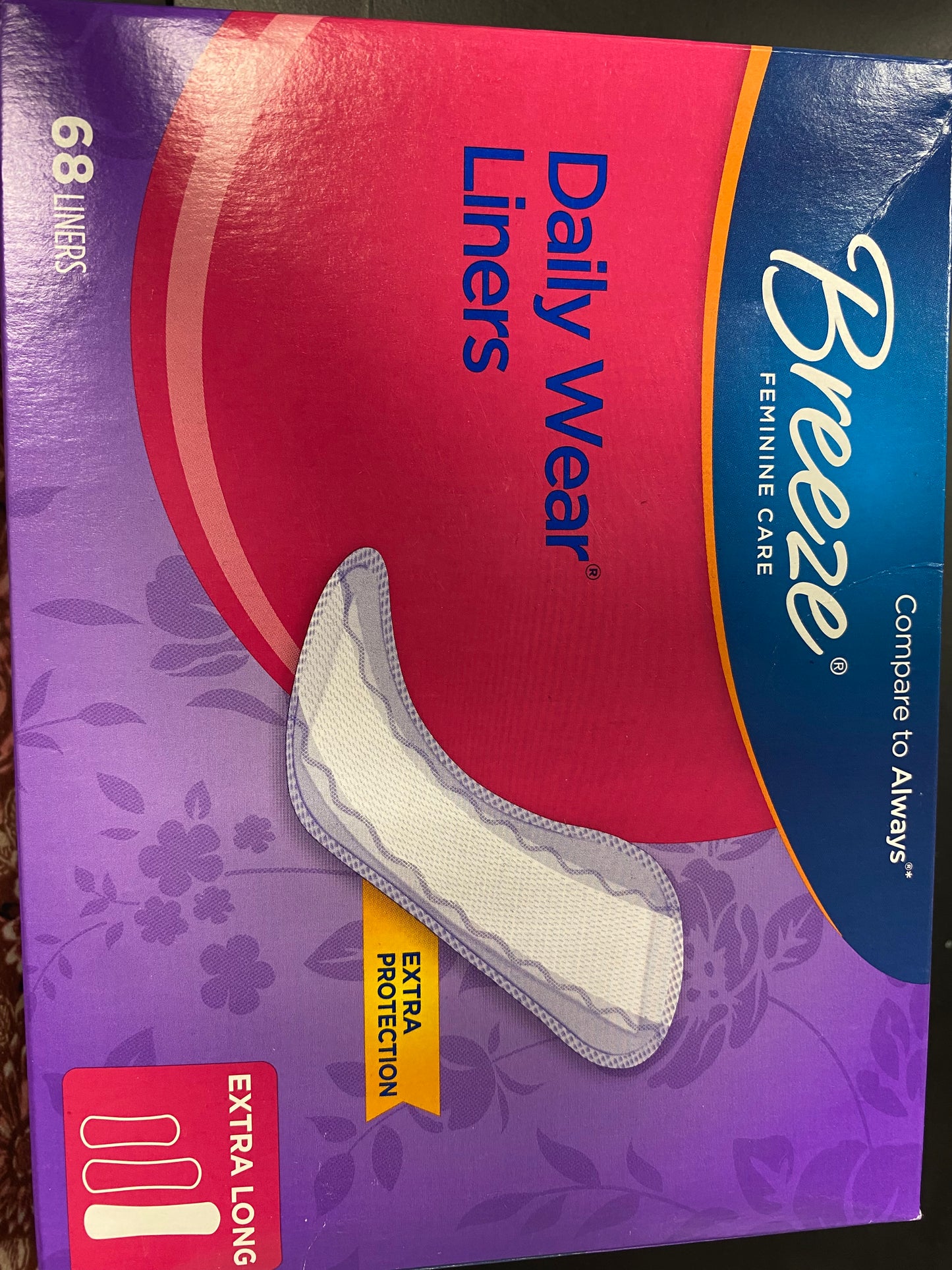 Breeze Daily Wear Panty Liners 68 ct