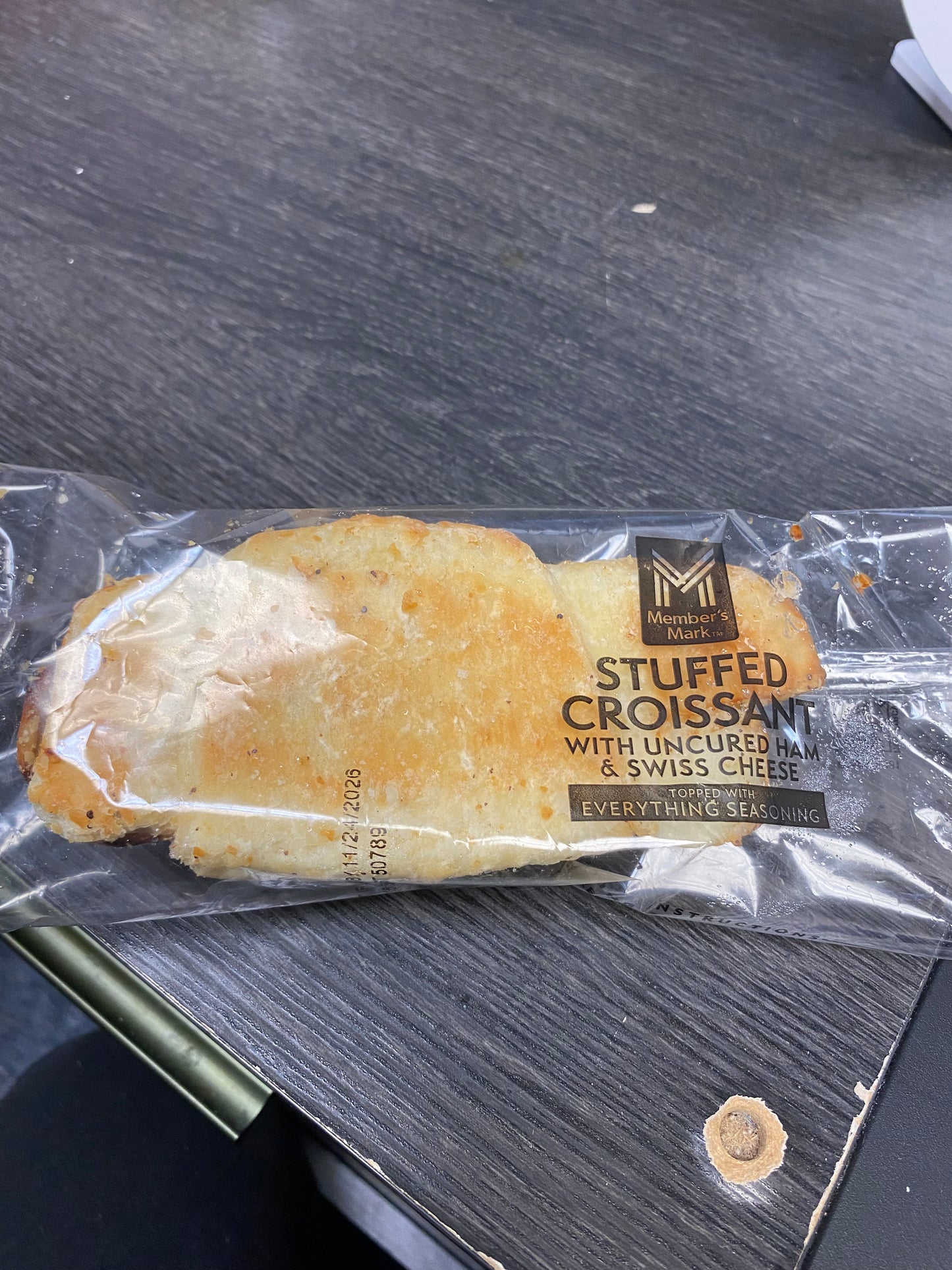 Ham & Swiss Cheese Croissant with Seasoning